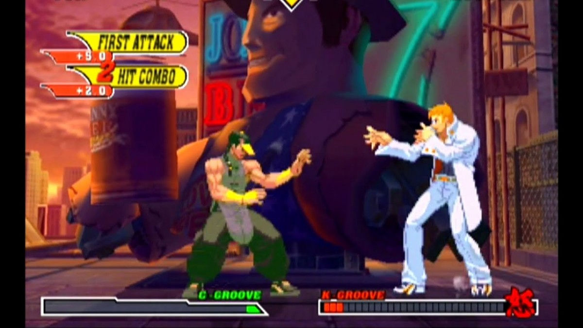 Capcom vs. SNK 2 for PlayStation 2 with crossover 2D fighting arcade theme gameplay