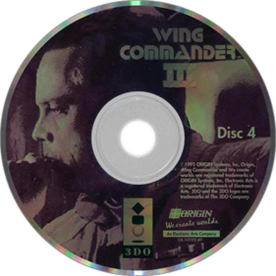 Wing Commander III: Heart of the Tiger disc 4 for Panasonic 3DO (3DO) space combat simulation video game