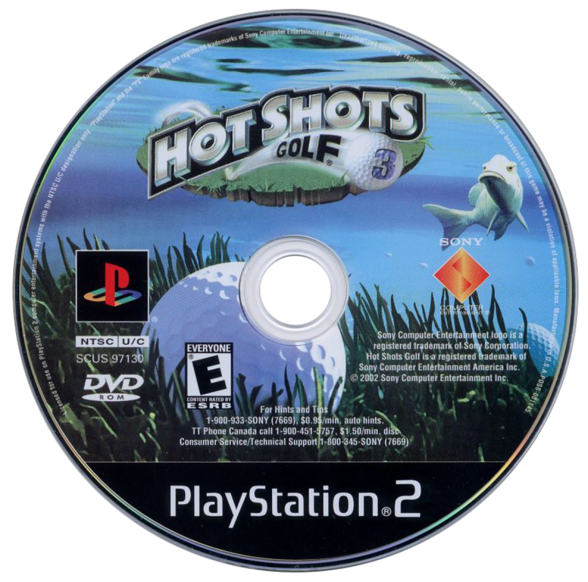 Hot Shots Golf 3 disc art for PlayStation 2 (PS2) video game