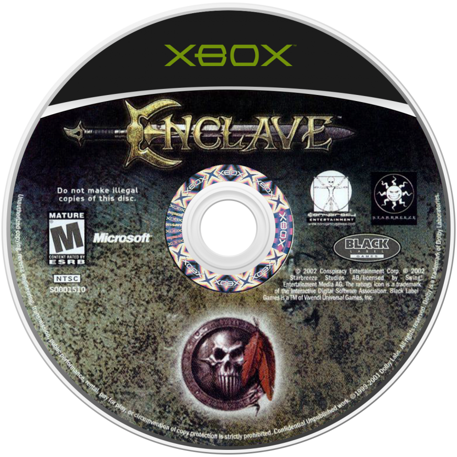 Enclave disc for Xbox (XBOX) video game
