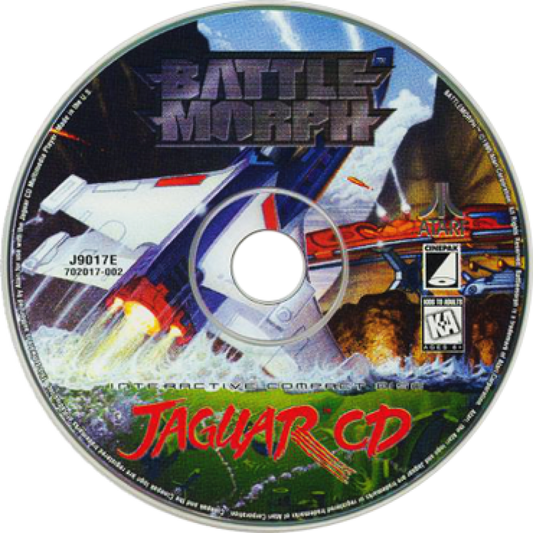 Battle Morph Atari Jaguar CD Battle Morph sci fi action shooter transformation combat game 90s arcade style gameplay futuristic vehicle combat retro Jaguar CD title disc