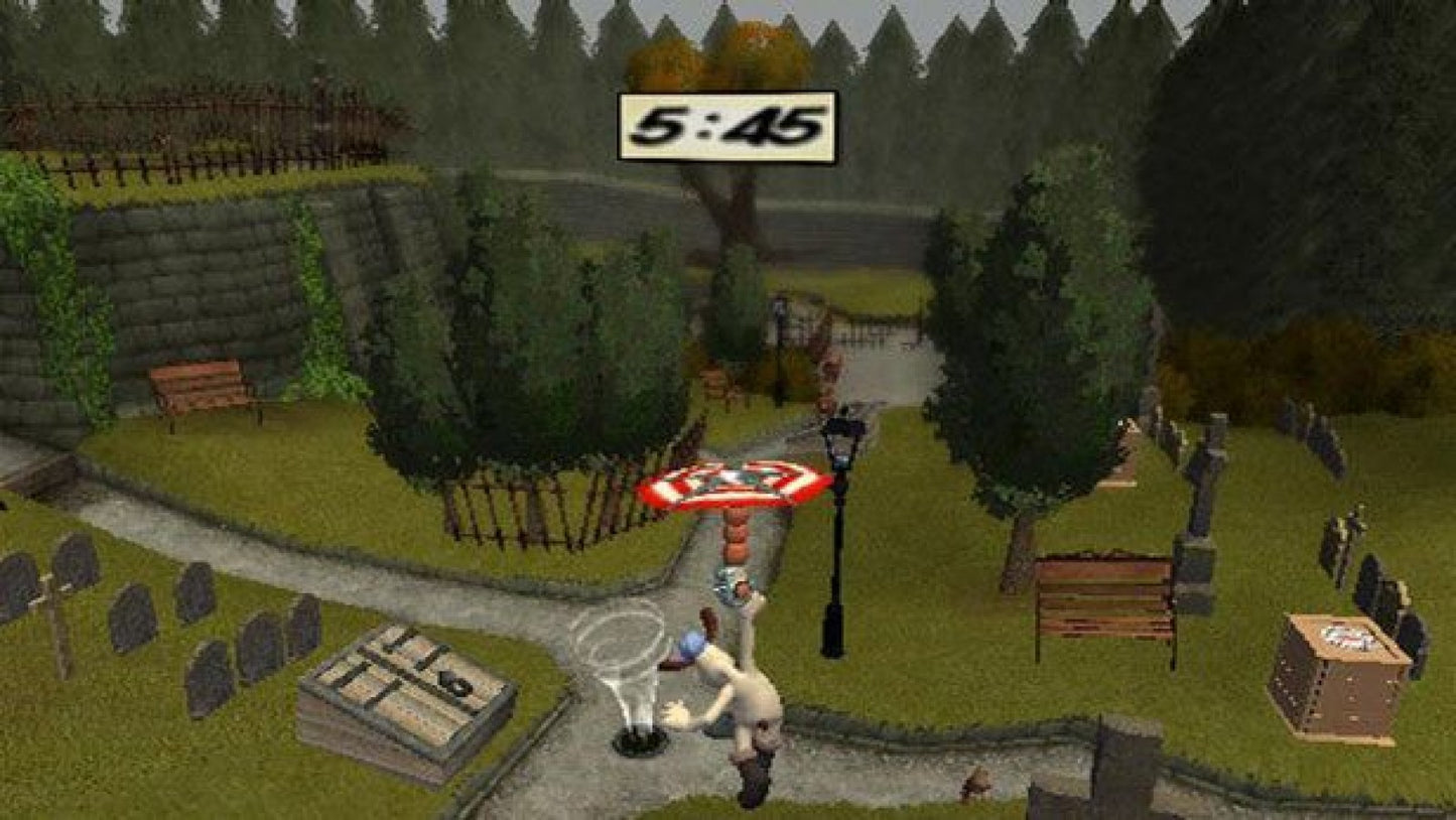 Wallace & Gromit: Curse of the Were-Rabbit – PlayStation 2 (PS2) video game gameplay, action-adventure platformer.