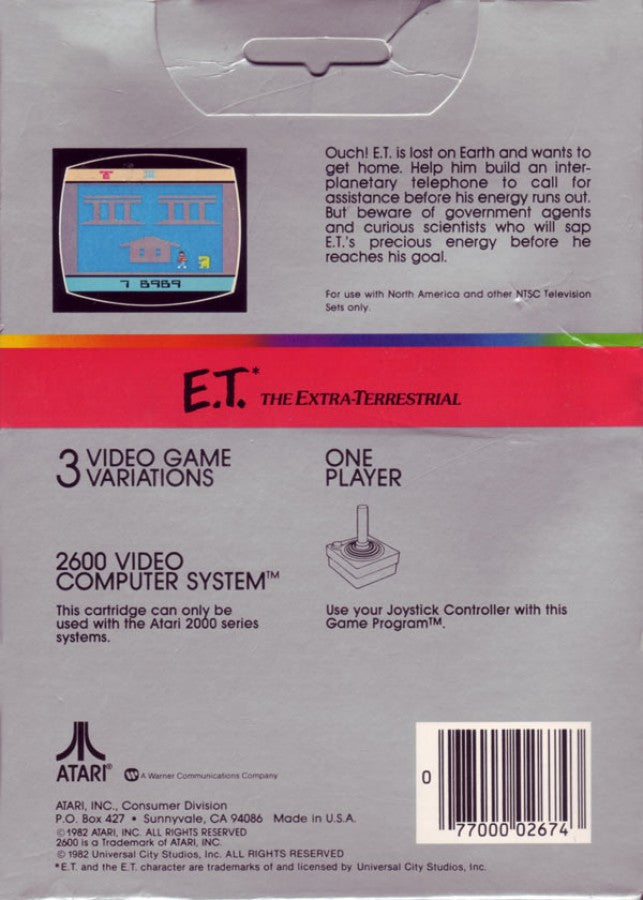 Joust for Atari 2600 with classic arcade-style flying and lance combat gameplay theme back cover