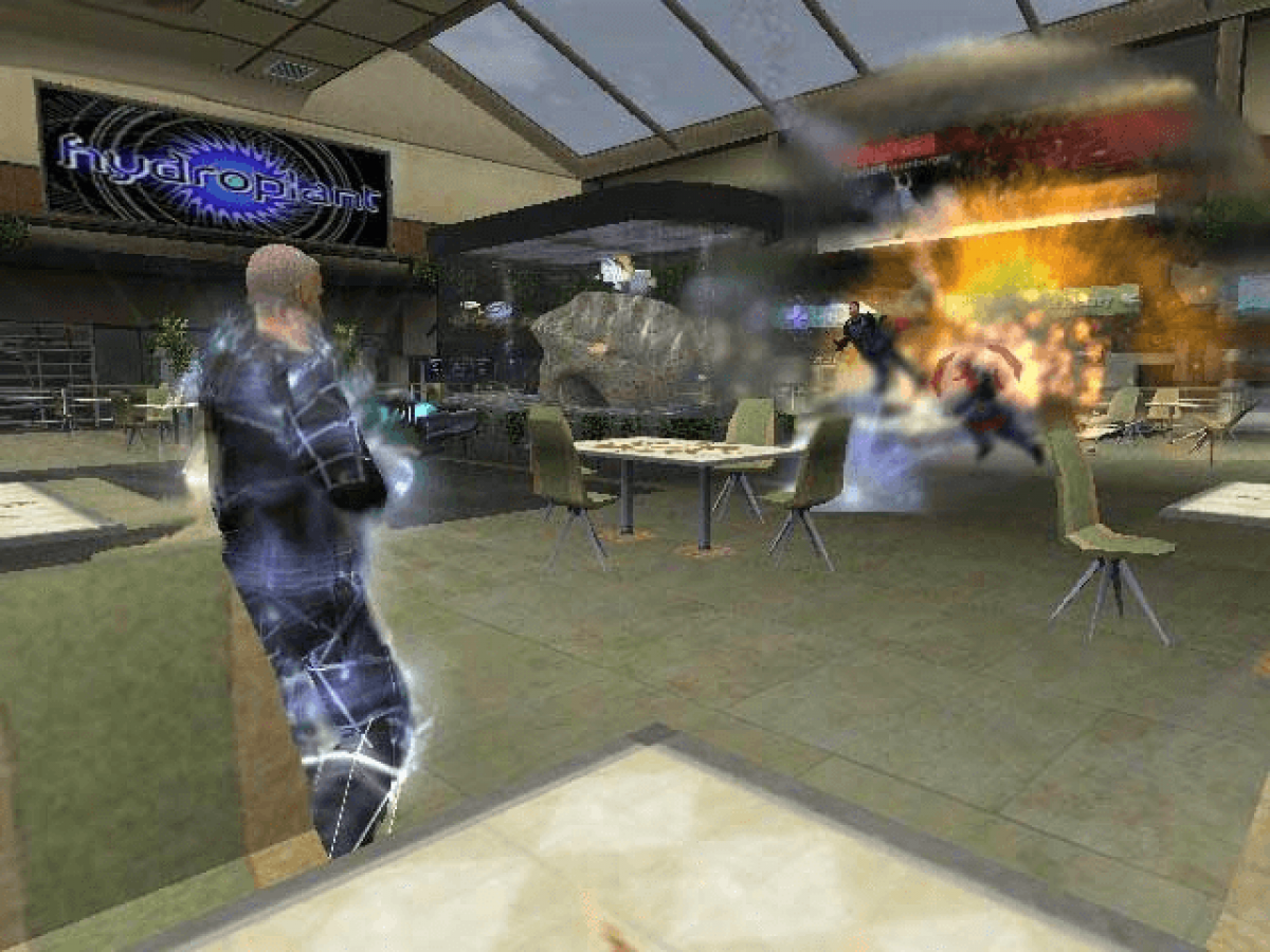 Minority Report Everybody Runs Xbox game featuring third-person action gameplay, futuristic crime fighting mechanics, and cinematic sci-fi adventure based on the film gameplay
