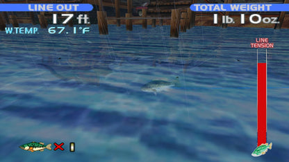 Sega Bass Fishing Sega All Stars Dreamcast inspired design featuring arcade fishing simulation aesthetic realistic lake environments competitive angling gameplay classic Sega sports action relaxing outdoor adventure iconic Dreamcast nostalgia presentation gameplay