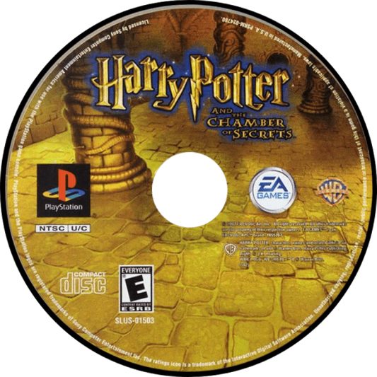 Harry Potter and the Chamber of Secrets disc for PlayStation 1 (PS1) video game