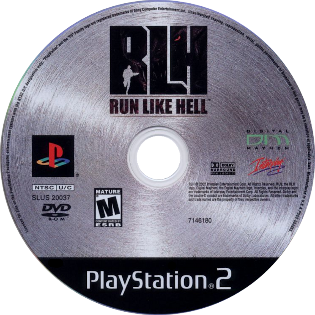 Run Like Hell PS2 Sony PlayStation 2 survival horror action game sci fi alien invasion third person shooter stealth combat space station atmosphere psychological horror Interplay Entertainment story driven gameplay retro gaming PlayStation 2 software video game title disc