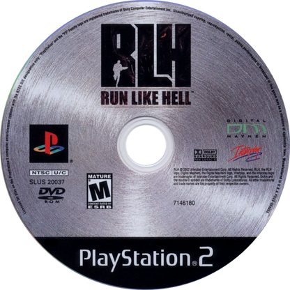 Run Like Hell PS2 Sony PlayStation 2 survival horror action game sci fi alien invasion third person shooter stealth combat space station atmosphere psychological horror Interplay Entertainment story driven gameplay retro gaming PlayStation 2 software video game title disc