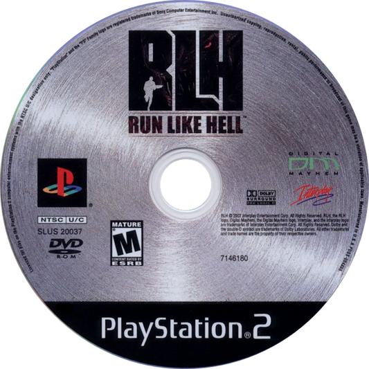 Run Like Hell PS2 Sony PlayStation 2 survival horror action game sci fi alien invasion third person shooter stealth combat space station atmosphere psychological horror Interplay Entertainment story driven gameplay retro gaming PlayStation 2 software video game title disc