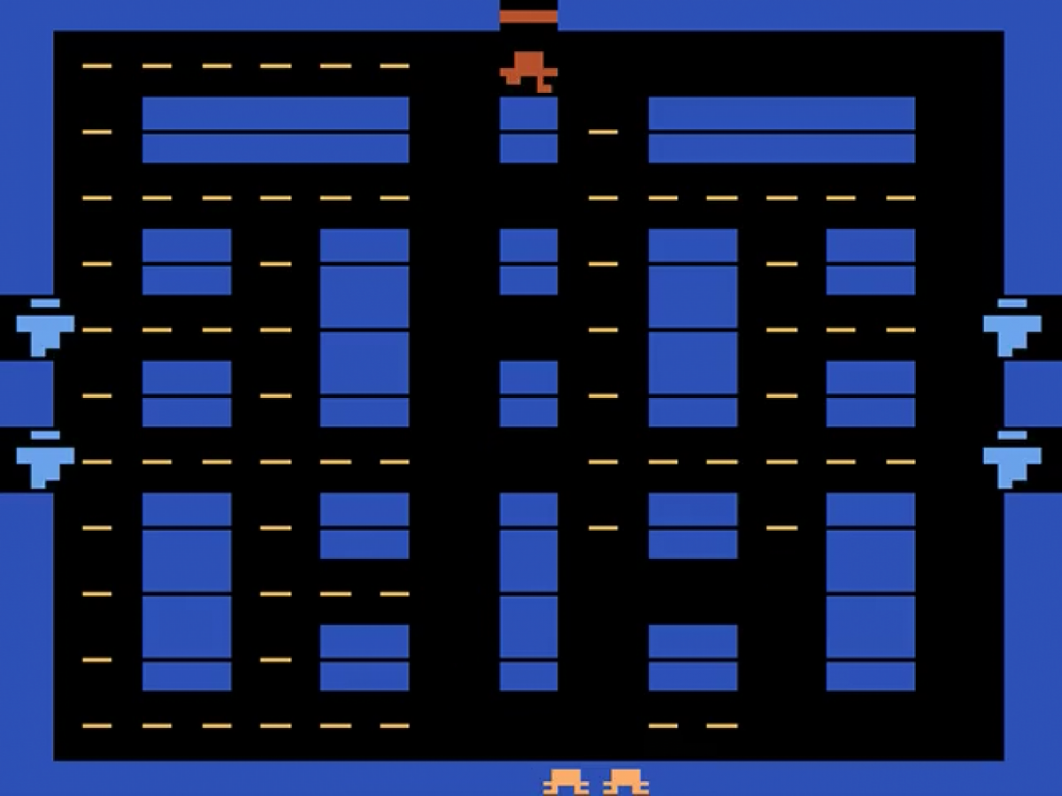 Lock 'N' Chase Atari 2600 inspired design featuring classic maze chase arcade gameplay aesthetic coin collecting action strategic escape challenges retro pixel graphics fast paced score chasing excitement vintage Atari gaming presentation gameplay 