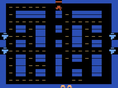 Lock 'N' Chase Atari 2600 inspired design featuring classic maze chase arcade gameplay aesthetic coin collecting action strategic escape challenges retro pixel graphics fast paced score chasing excitement vintage Atari gaming presentation gameplay 