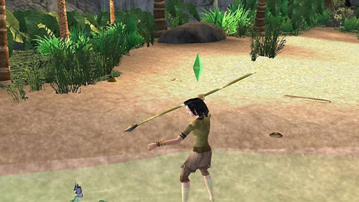 The Sims 2: Castaway – PlayStation 2 (PS2) video game gameplay, life simulation adventure.