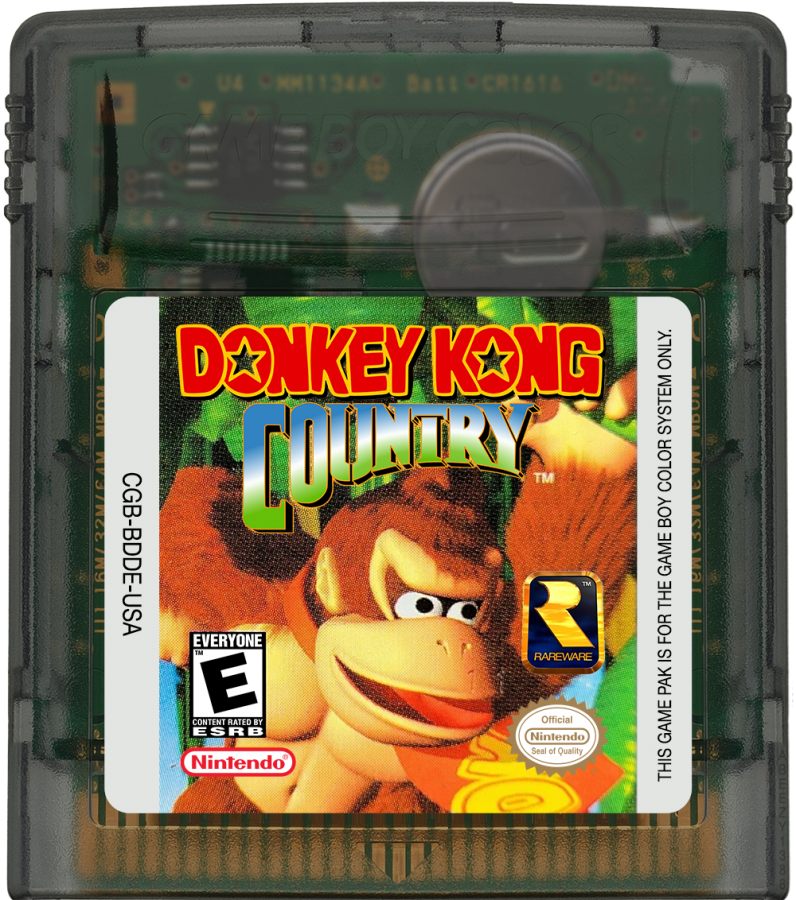 Donkey Kong Country  – Game Boy Color (GBC) Front cartridge Art for this game boy color game.