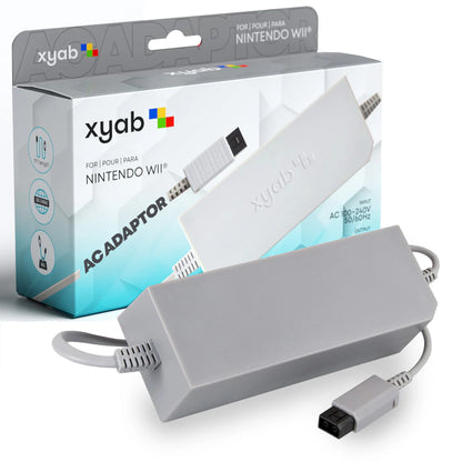 XYAB brand Wii power adapter replacement AC power supply for Nintendo Wii console third-party accessory