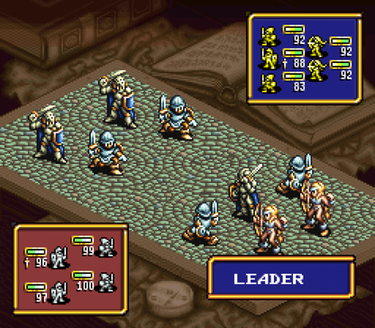Ogre Battle The March of the Black Queen PS1 PlayStation 1 strategy RPG tactical warfare fantasy army management branching story retro video game gameplay
