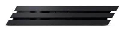PlayStation 4 PS4 Pro black console featuring powerful enhanced gaming performance 4K gaming support HDR technology 1TB storage Blu ray playback Wi Fi connectivity wireless DualShock 4 controller compatibility immersive Sony gaming hardware collectible gaming appeal