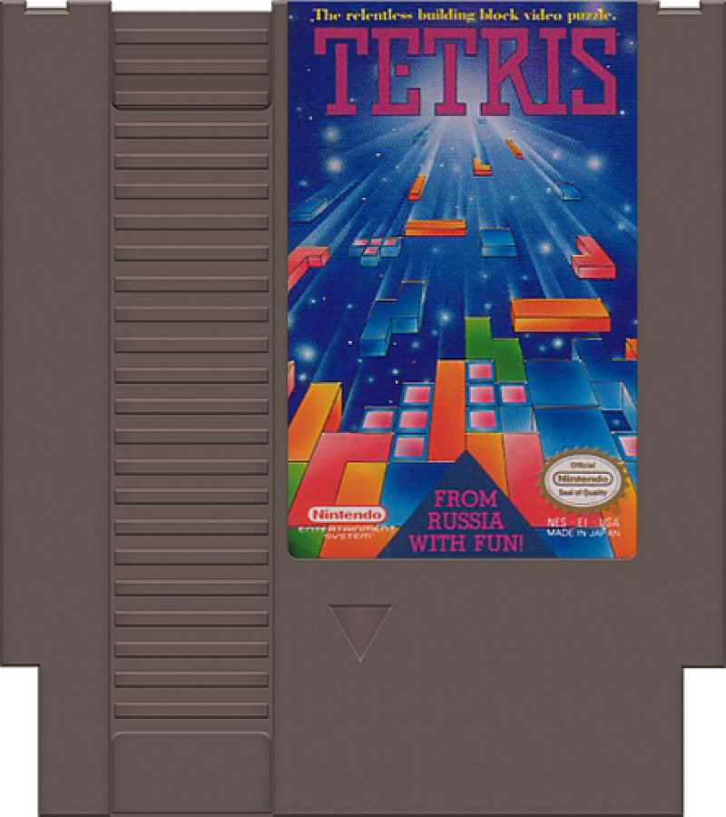 Tetris cartridge for Nintendo Entertainment System (NES) retro video game 