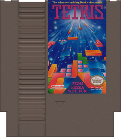 Tetris cartridge for Nintendo Entertainment System (NES) retro video game 