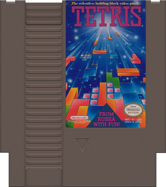 Tetris cartridge for Nintendo Entertainment System (NES) retro video game 