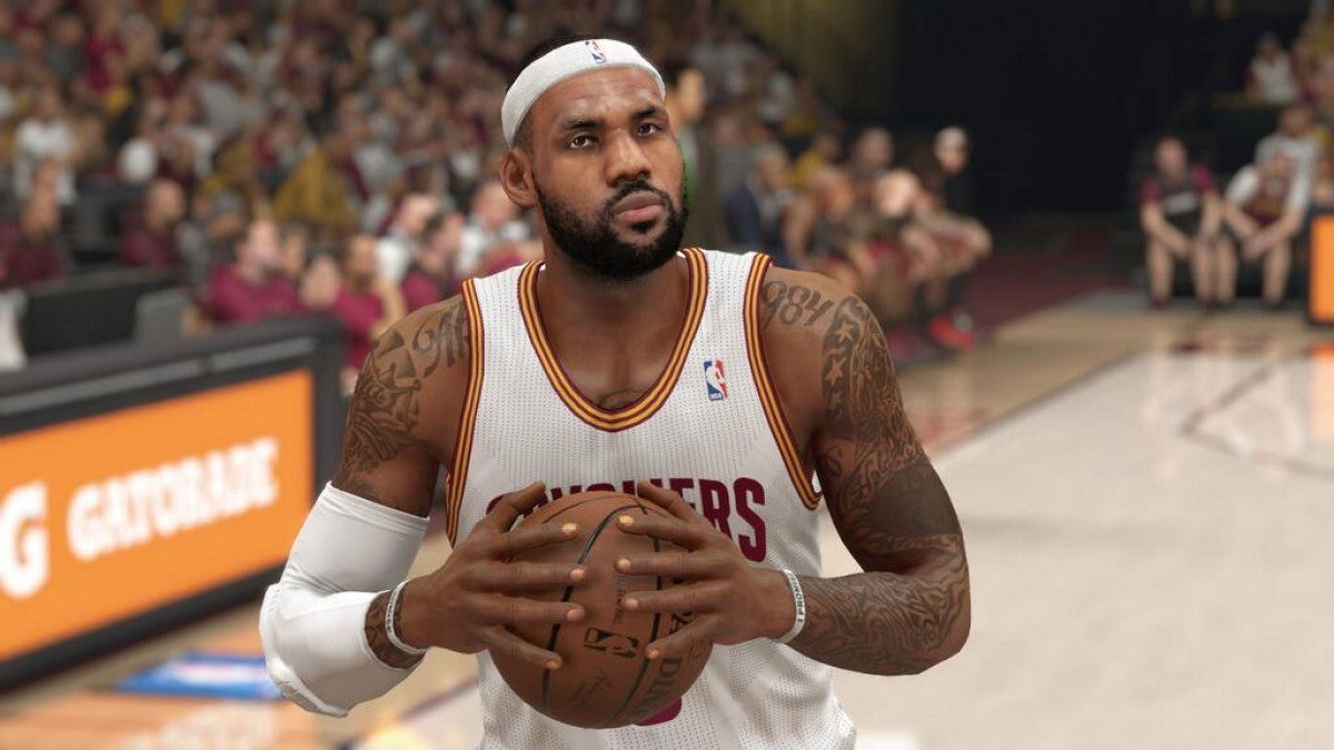NBA 2K15 Xbox 360 basketball simulation video game with Kevin Durant cover athlete MyCAREER story mode, MyTEAM card collecting, The Park online streetball, authentic teams players, 2K Sports gameplay 