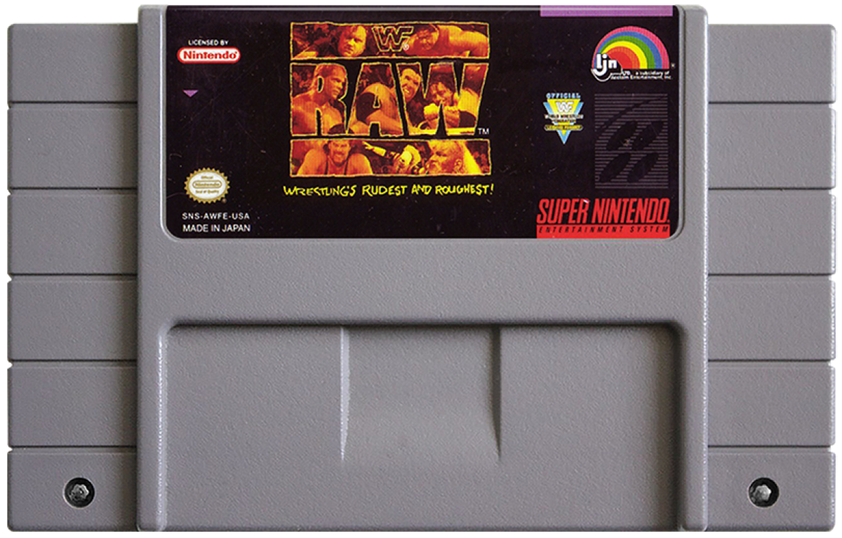 WWF Raw cartridge for Super Nintendo Entertainment System SNES retro video game