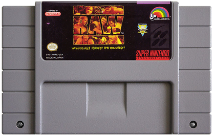 WWF Raw cartridge for Super Nintendo Entertainment System SNES retro video game