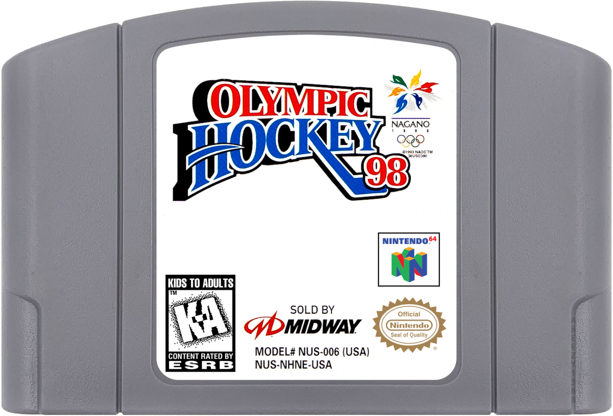 Olympic Hockey 98 cartridge for Nintendo 64 (N64) video game