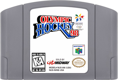 Olympic Hockey 98 cartridge for Nintendo 64 (N64) video game