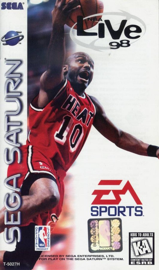 NBA Live 98 cover art for Sega Saturn (SS) video game