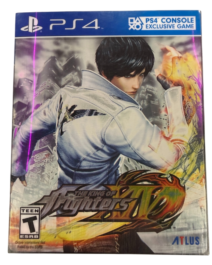 The King of Fighters XIV Steelbook Edition PS4 fighting game featuring team based combat robust roster of classic SNK characters dynamic 3D arenas online multiplayer modes and premium steelbook collectible packaging for Sony PlayStation 4 fans cover