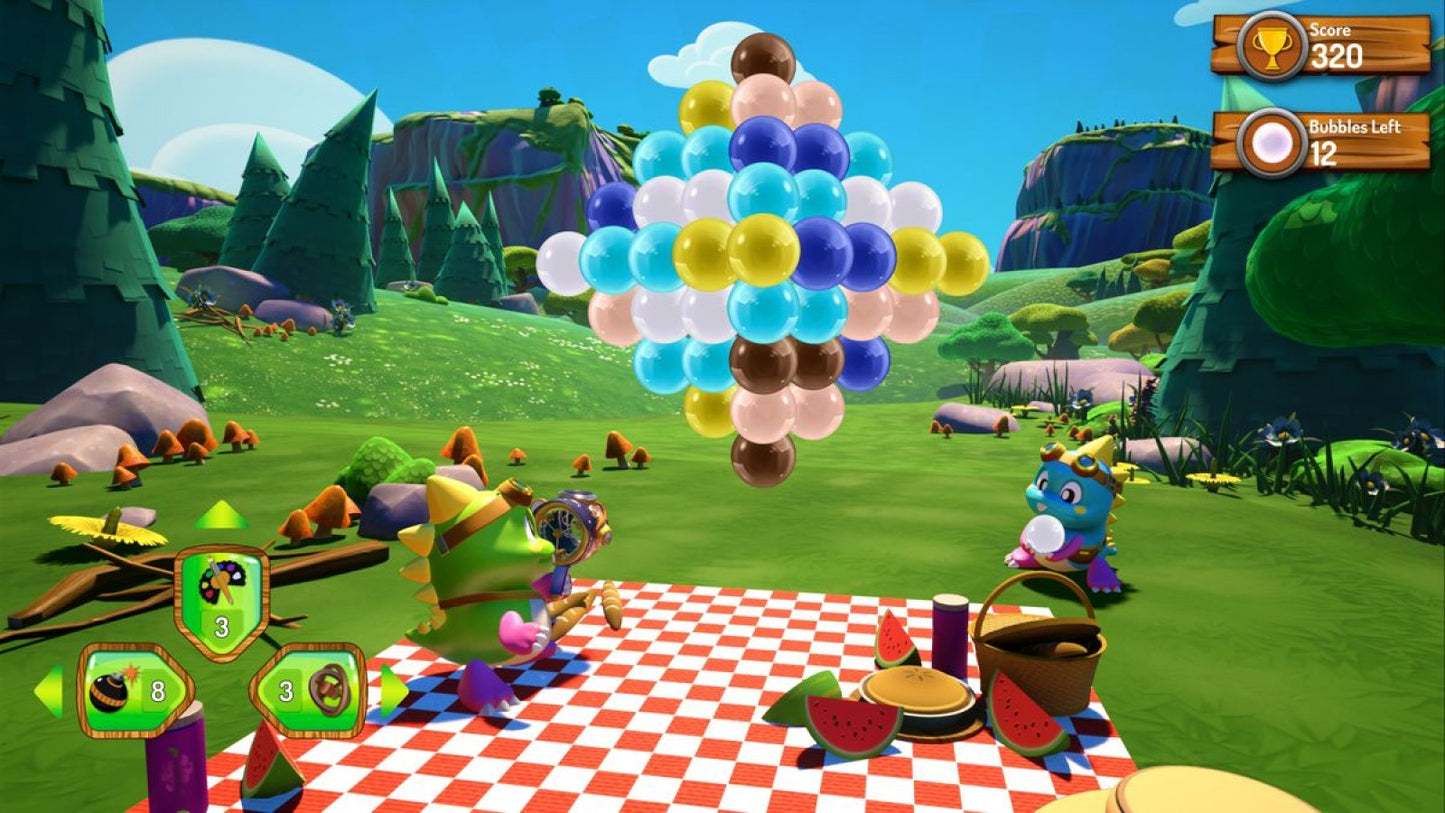 Puzzle Bobble 3D: Vacation Odyssey gameplay for PlayStation 5 (PS5) puzzle video game