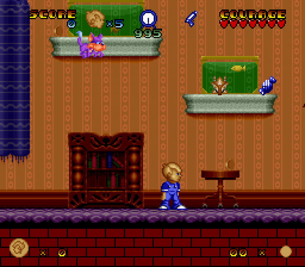 Dennis the Menace gameplay image for Super Nintendo Entertainment System SNES retro video game