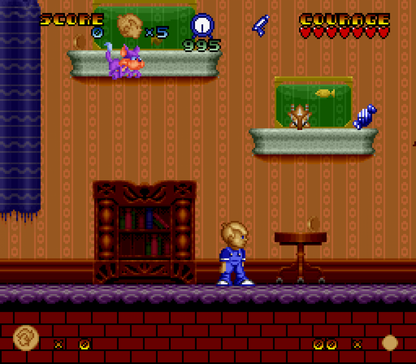 Dennis the Menace gameplay image for Super Nintendo Entertainment System SNES retro video game