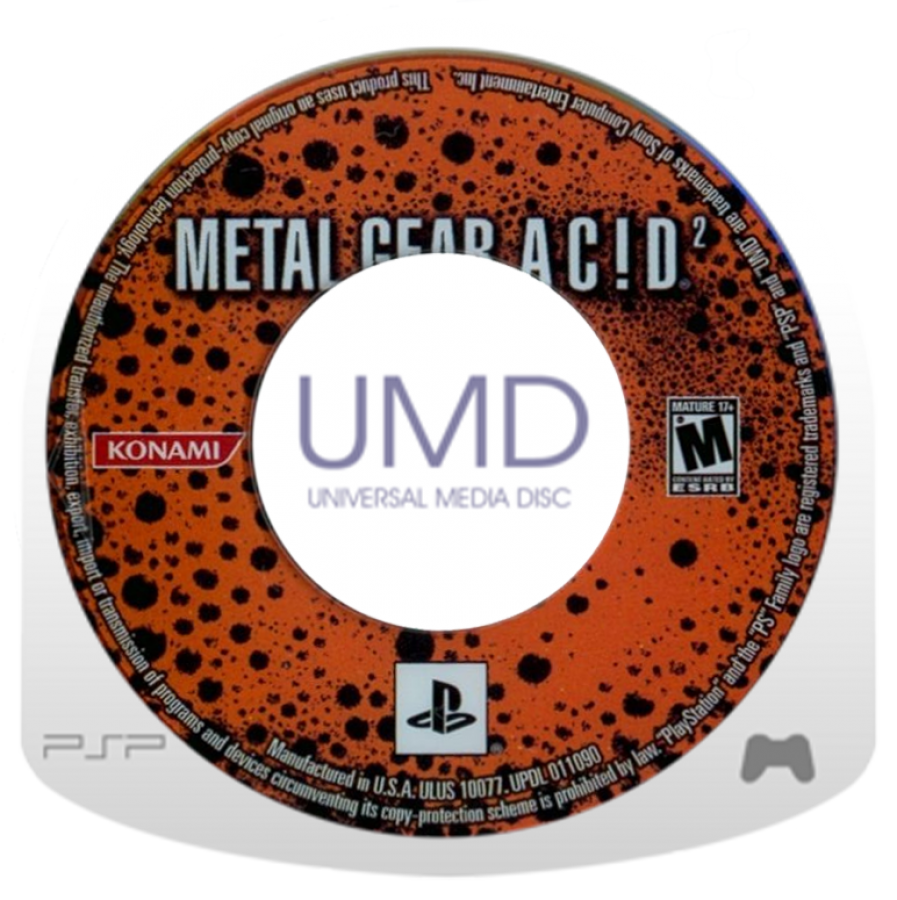 Metal Gear Acid 2 PlayStation Portable PSP for tactical strategy video game fans featuring card based combat stealth espionage missions strategic deck building turn based gameplay Solid Snake action futuristic military storyline unique Metal Gear experience collectible gaming appeal UMD disc