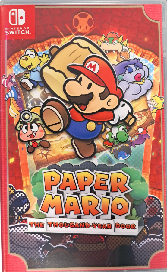 Paper Mario The Thousand-Year Door AES Import Nintendo Switch for role playing video game fans featuring turn based battles charming paper style graphics humorous storytelling puzzle solving colorful worlds memorable characters adventure gameplay import edition collectible gaming appeal front cover