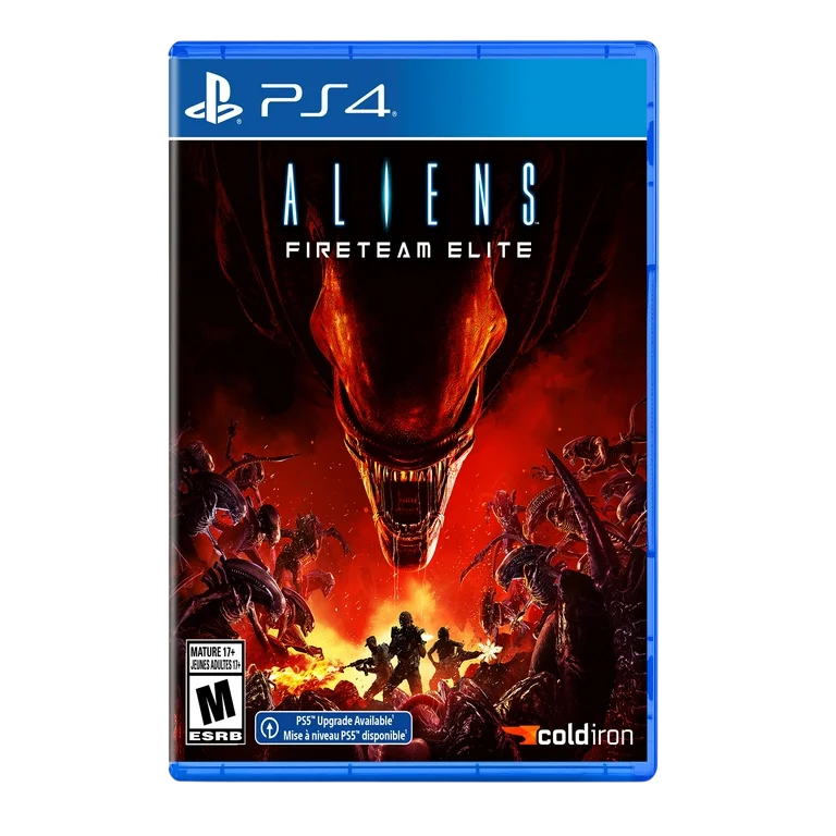 Aliens Fireteam Elite PlayStation 4 PS4 video game, third-person shooter, sci-fi co-op action, Alien franchise title cover