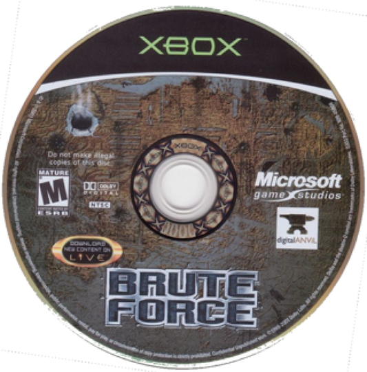 Brute Force disc art for Xbox (XBOX) video game