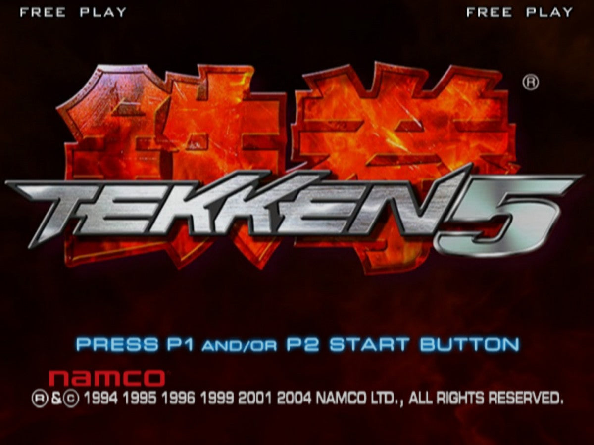 Tekken 5 [Greatest Hits] – PlayStation 2 (PS2) video game title screen, 3D fighting game.