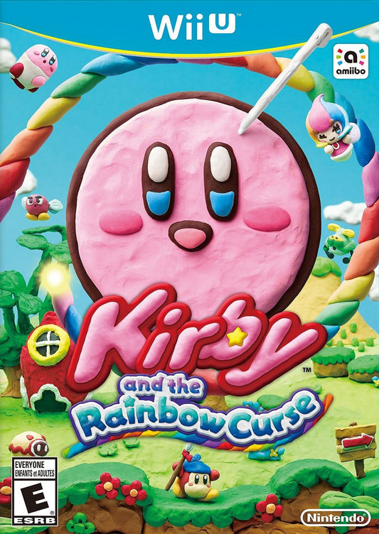 Kirby and the Rainbow Curse cover art for Nintendo Wii U (Wii U) video game. 