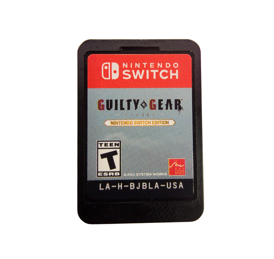 Guilty Gear Strive Nintendo Switch Edition game card cover art for Nintendo Switch (NS) fighting video game.