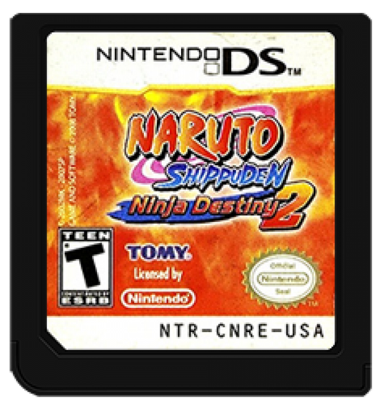 Naruto Shippuden: Ninja Destiny 2 cartridge for Nintendo DS (DS) anime fighting video game