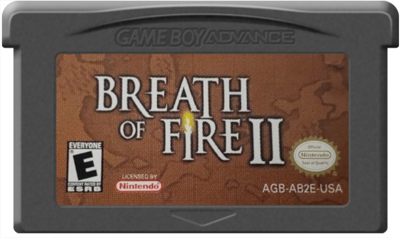 Breath of Fire II cartridge for the Game Boy Advance featuring classic turn based RPG gameplay with character fusion mechanics party based combat and a story driven fantasy adventure with enhanced translation and content cartridge