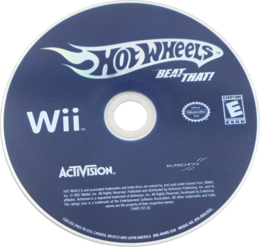 Hot Wheels: Beat That – Nintendo Wii (Wii) arcade battling racing video game disc