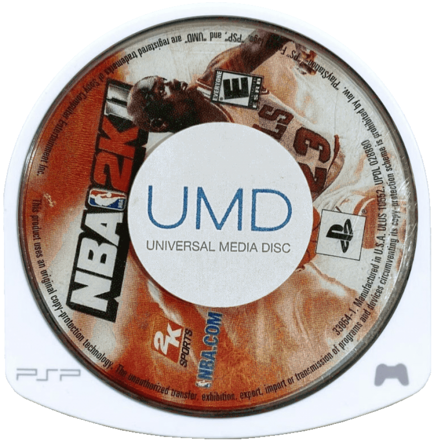 NBA 2K11 disc for PlayStation Portable (PSP) basketball simulation game