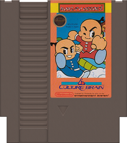 Kung Fu Heroes cartridge for Nintendo Entertainment System (NES) retro video game