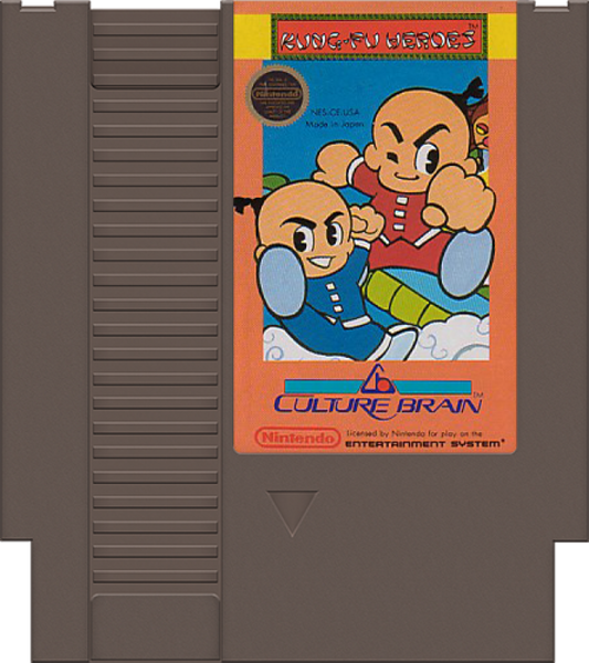 Kung Fu Heroes cartridge for Nintendo Entertainment System (NES) retro video game