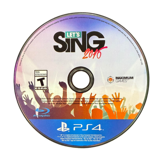 Let’s Sing 2016 PS4 Sony PlayStation 4 karaoke music singing game party rhythm gameplay microphone support vocal performance solo duet multiplayer song list pop hits music challenge scoring system entertainment game PlayStation 4 software video game title disc