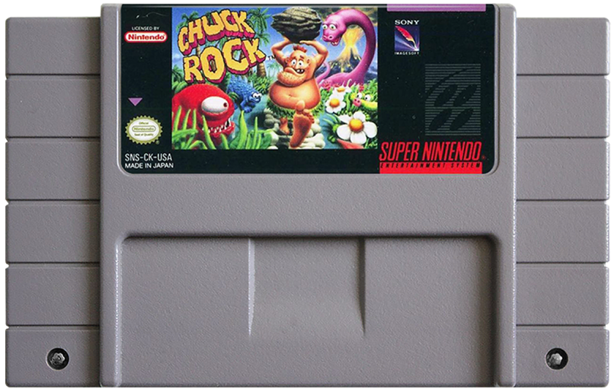 Chuck Rock cartridge for Super Nintendo Entertainment System (SNES) retro video game