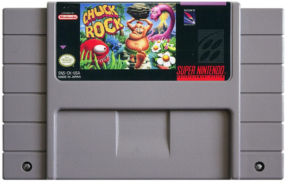 Chuck Rock cartridge for Super Nintendo Entertainment System (SNES) retro video game