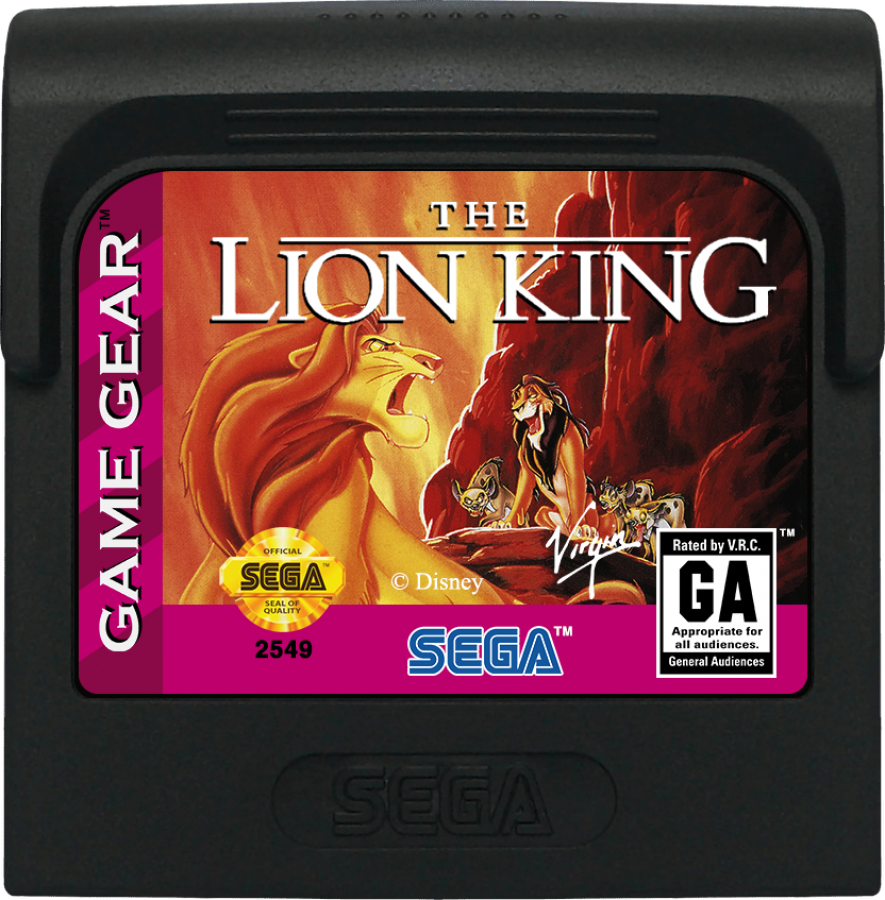 Disney's The Lion King cartridge for Sega Game Gear (GG) video game